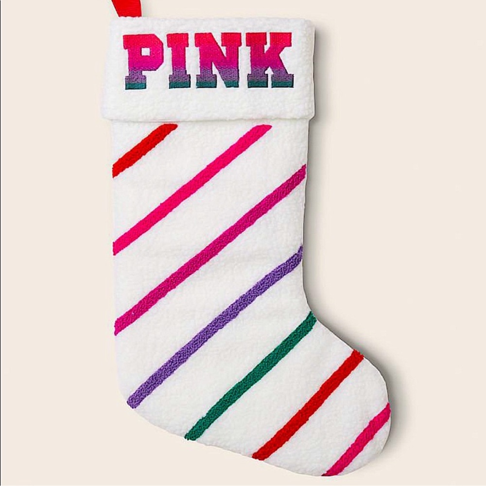 PINK Victoria's Secret Limited Edition Recycled Sherpa Stocking